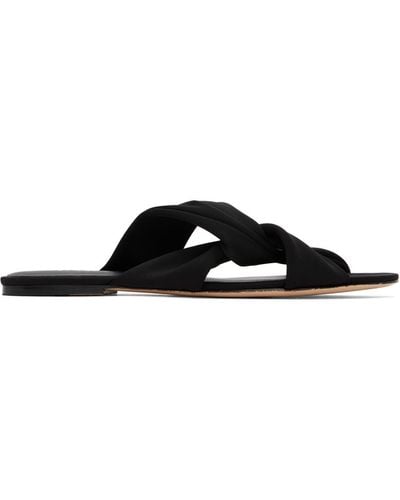 STUDIO AMELIA Loop Flat Sandals - Black