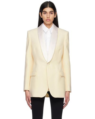 Wardrobe NYC Veston de tuxedo blanc cassé - Neutre