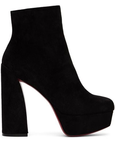 Christian Louboutin Movida 130 Suede Ankle Boots - Black