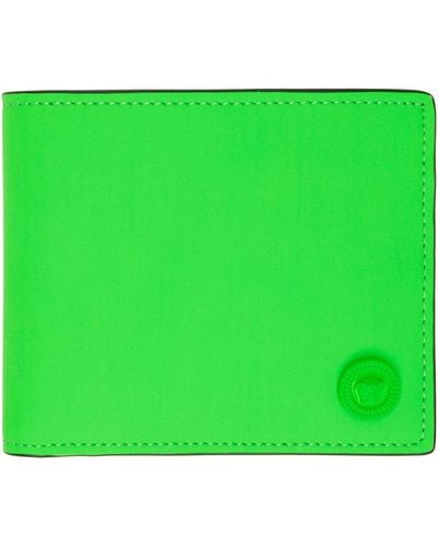 Versace Green Medusa biggie Bifold Wallet