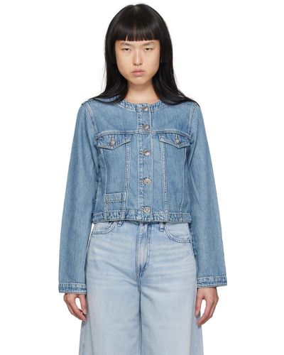 Rag & Bone Blue Faded Denim Jacket