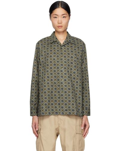 Beams Plus Printed Shirt - Green