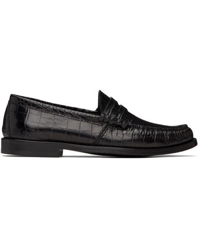 Rhude Croc Penny Loafers - Black