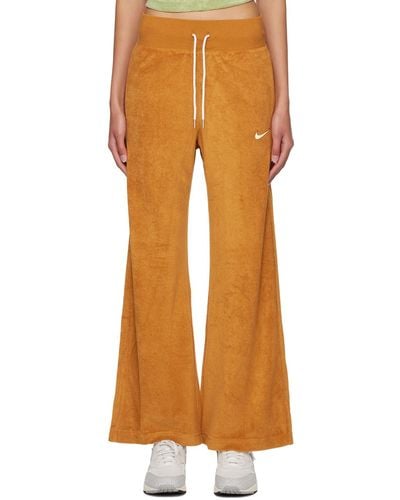 Nike Orange Wide-leg Lounge Pants - Multicolor