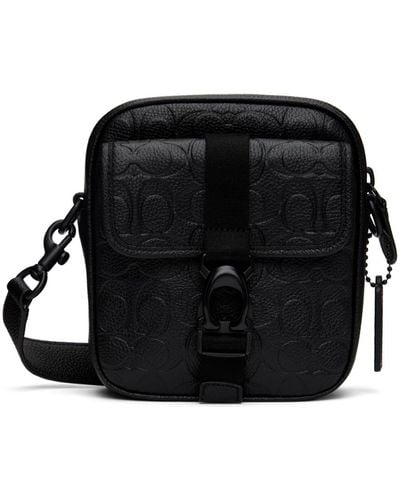 COACH Shoulder Bag With Logo, - Black