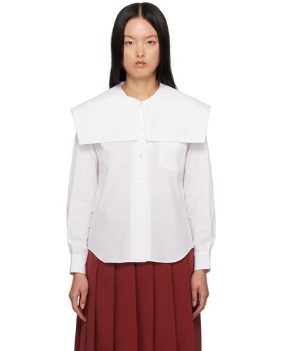 Comme des Garçons Chemise blanche à col marin