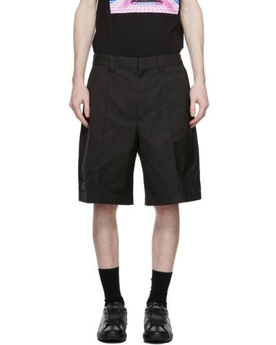 Valentino Pleated Twill Shorts - Black
