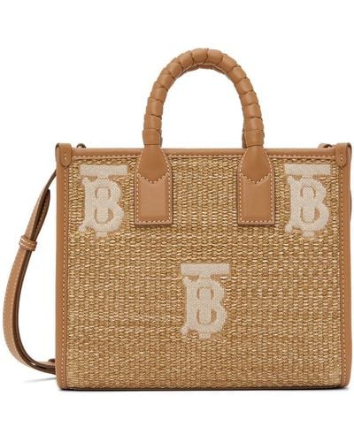 Burberry 'freya' Shopper Bag - Natural