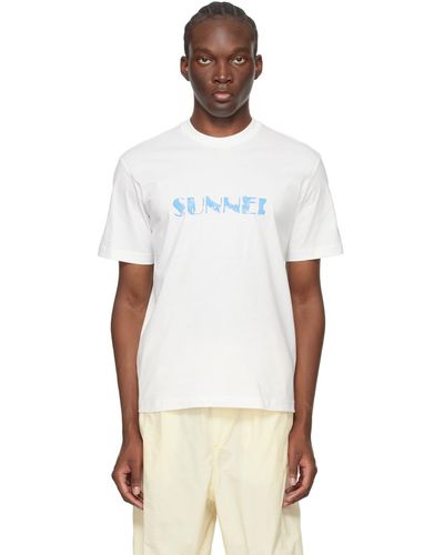 Sunnei ホワイト Classic Tシャツ - マルチカラー