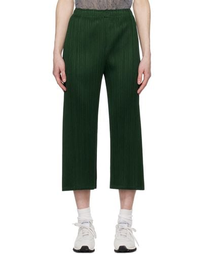 Pleats Please Issey Miyake Pantalon monthly colors march vert