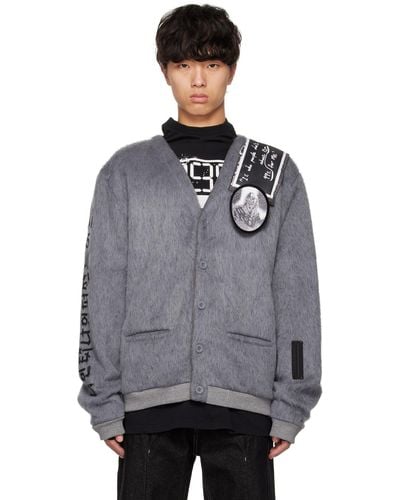 99% Is Patch Cardigan - Gray