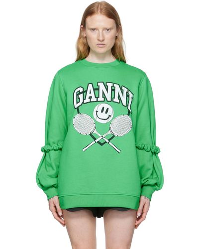 Ganni Ssense Exclusive Sweatshirt - Green