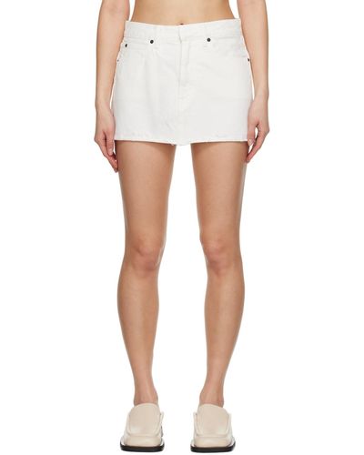 SLVRLAKE Denim Micro Denim Miniskirt - White