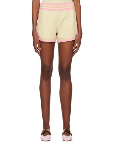 Moschino Beige Jacquard Shorts - Multicolour