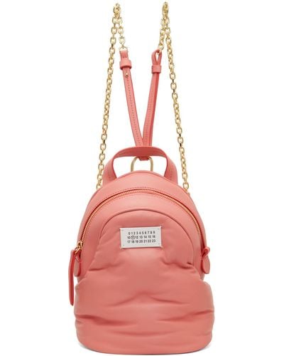 Maison Margiela Pink Glam Slam Backpack - Red