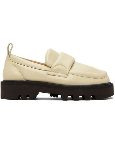 Dries Van Noten Off-white Padded Loafers - Black