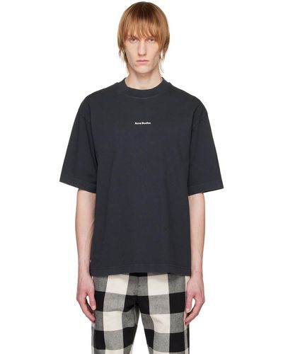 Acne Studios プリントtシャツ - ブラック