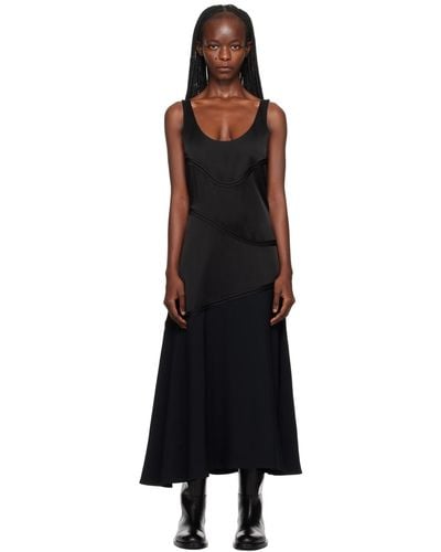 Jil Sander Black Panelled Midi Dress