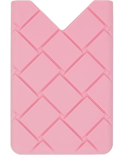 Bottega Veneta イントレチャート カードケース - ピンク