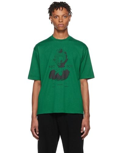 Undercoverism & Brown Cotton T-shirt - Green