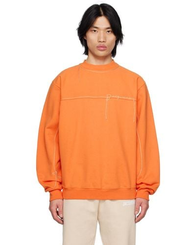 Jacquemus Le Sweatshirt Fio Cotton Sweatshirt - Orange