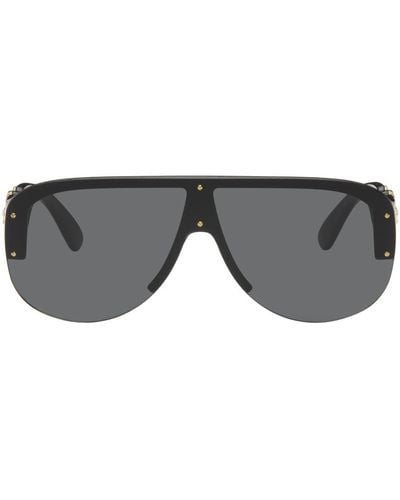 Versace Medusa biggie Pilot Sunglasses - Black