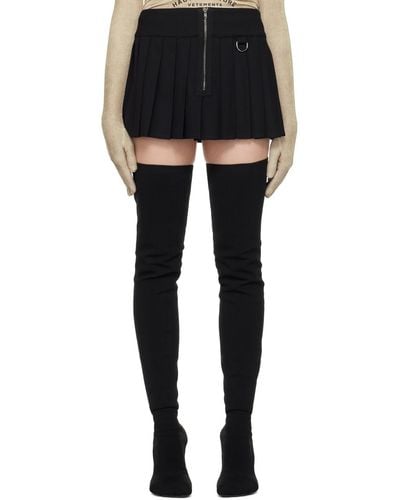 Vetements Pleated Miniskirt - Black