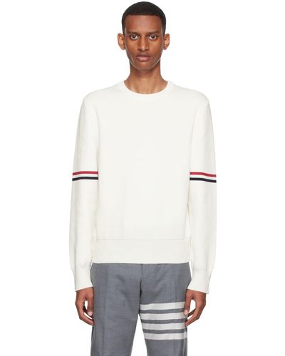 Thom Browne Off-white Cotton Sweater