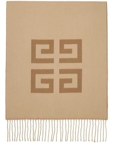 Givenchy Beige 4g Scarf - Natural