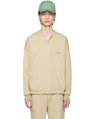 Zegna Placket Sweatshirt - Natural