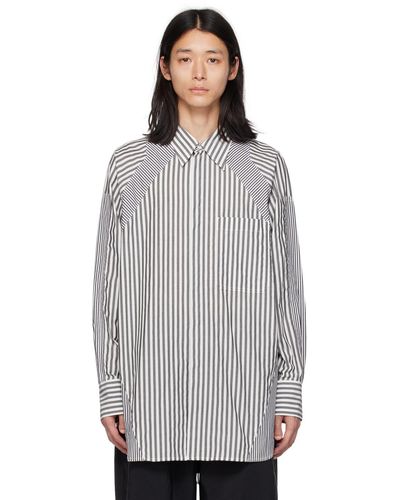 Y's Yohji Yamamoto Striped Shirt - Black