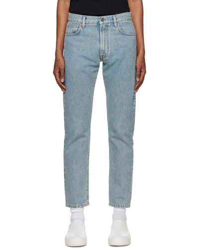 Moschino Blue Garment-washed Jeans