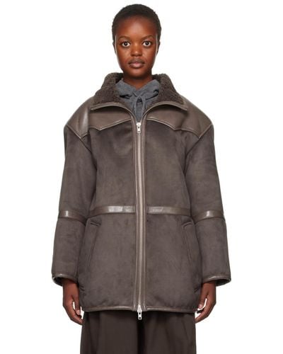 Stand Studio Grey Rylee Faux-shearling Jacket - Brown