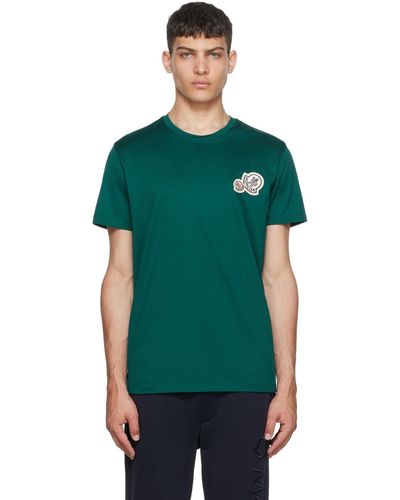 Moncler T-shirt vert en coton