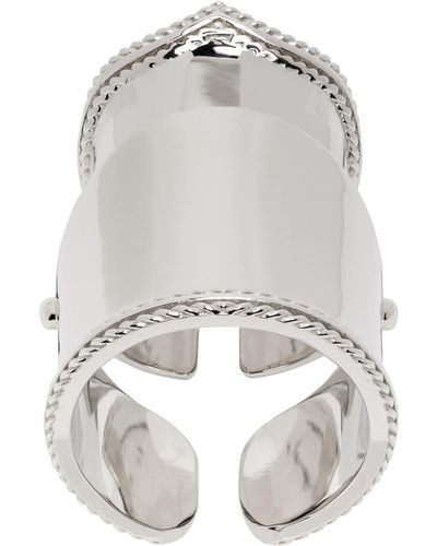 we11done Armour Joint Finger Ring - Metallic