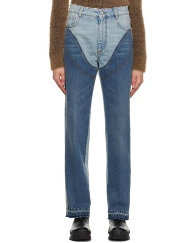 Stella McCartney Blue Panelled Jeans