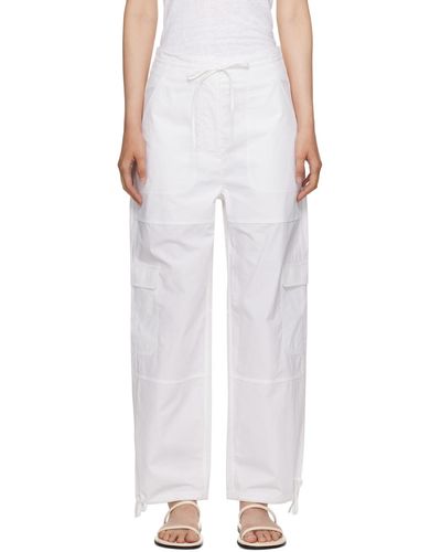 Totême Toteme White Cargo Trousers