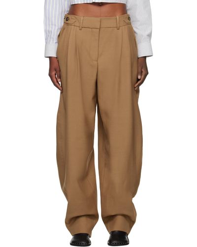 Stella McCartney Pantalon ample brun clair - Multicolore