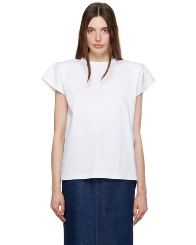 Magda Butrym T-shirt blanc à épaulettes