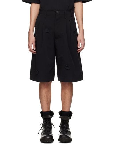 Song For The Mute Appliqué Shorts - Black