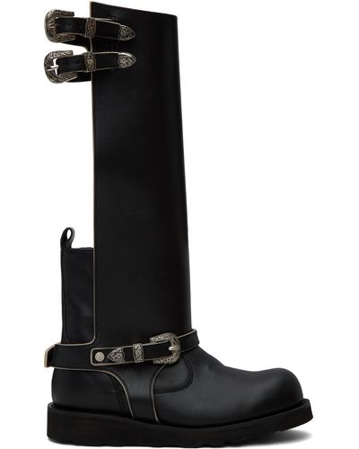 ANDERSSON BELL Heather Cutout Leather Boots - Black