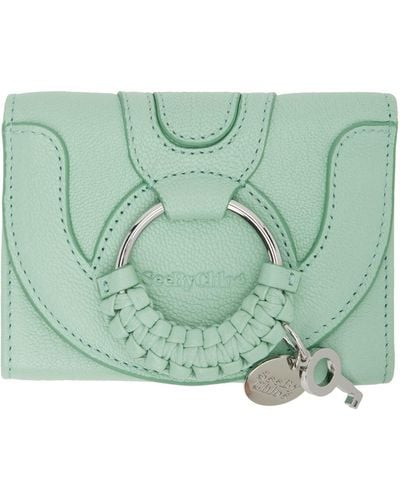 See By Chloé Blue Hana Compact Wallet - Green