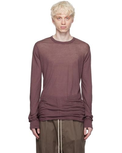 Rick Owens Purple Basic Long Sleeve T-shirt