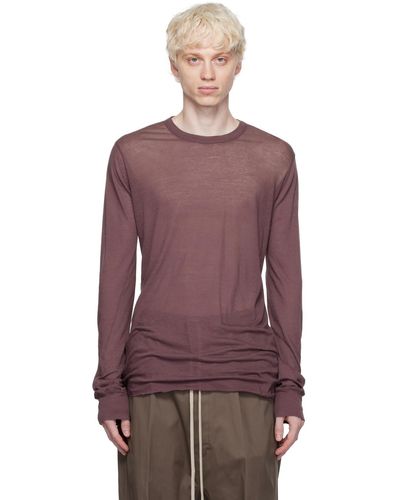 Rick Owens T-shirt à manches longues mauve - Violet