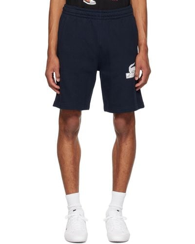 Lacoste Navy Relaxed-fit Shorts - Blue