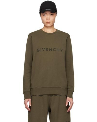 Givenchy カーキ スリムフィット スウェットシャツ - グリーン