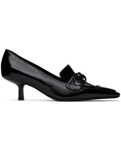 Burberry Chaussures à petit talon storm noires en cuir