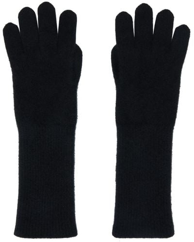 AURALEE Baby Cashmere Knit Long Gloves - Black