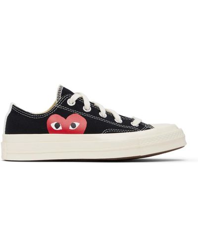 COMME DES GARÇONS PLAY Comme Des Garçons Play Converse Edition Half Heart Chuck 70 Low Trainers - Black