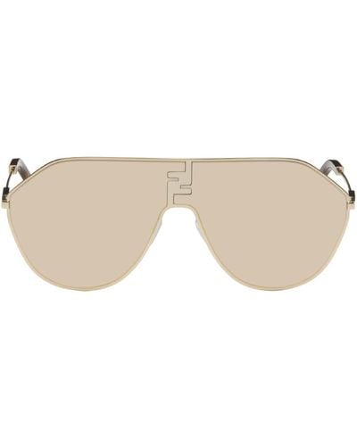 Fendi Gold Ff Match Sunglasses - Black